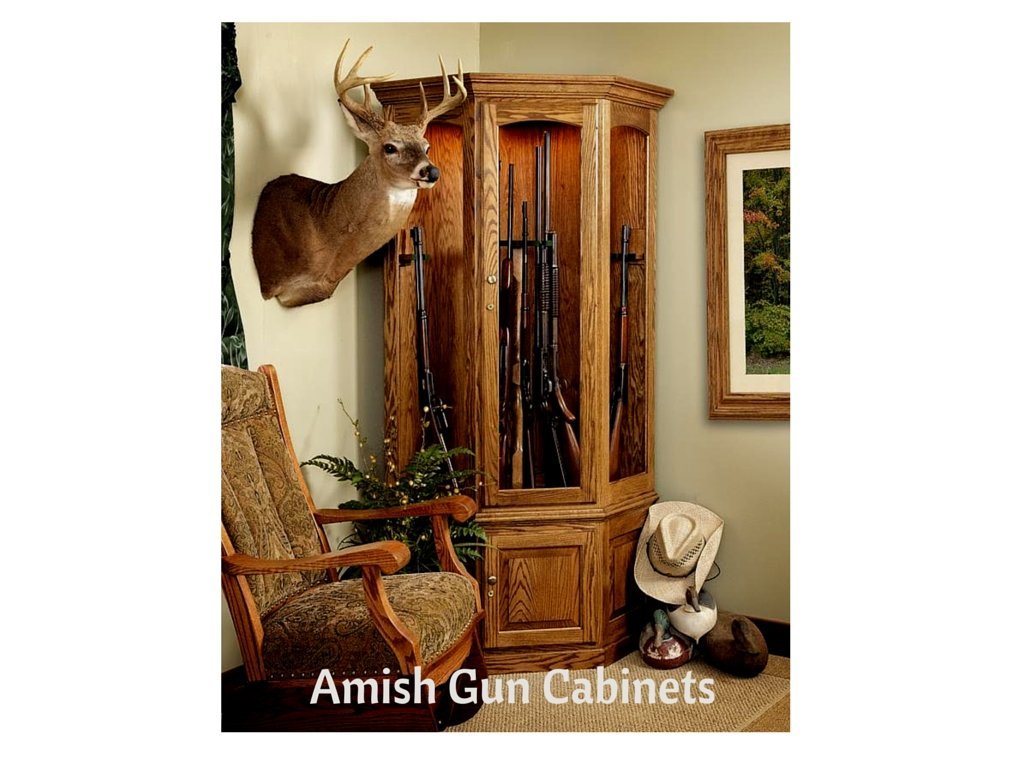 Custom Amish Wooden Gun and Corner Solid Wood Gun Ma