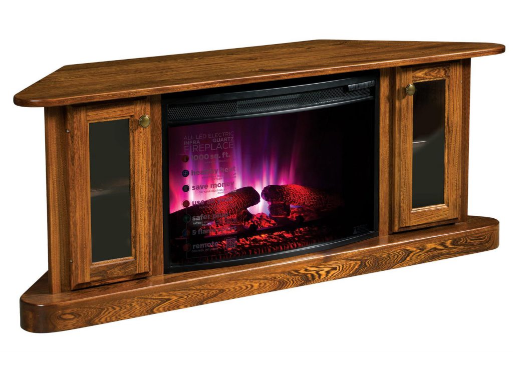 Amish Cascadia Corner Electric Fireplace TV Stand