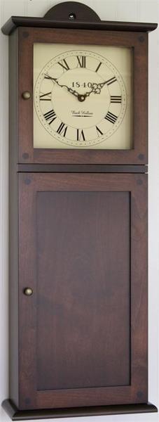 Amish Shaker Wall Clock with Storage