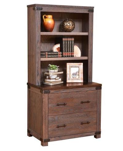 Amish Georgetown Lateral File Cabinet and Optional Bookshelf