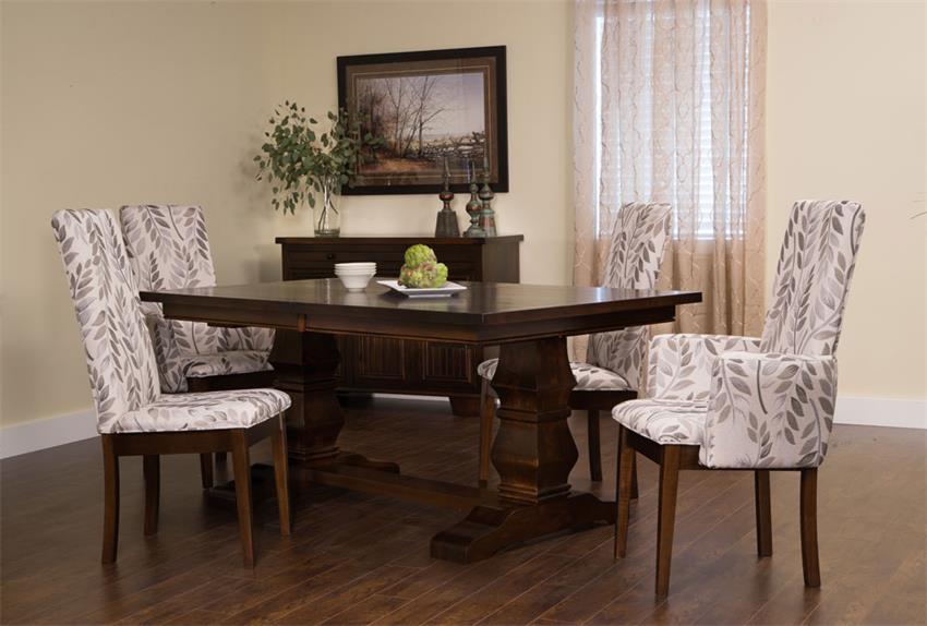 If Masulinity is Your Game: Amish Bloomington Double Pedestal Dining Room Table