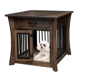 Amish Caledonia Dog Crate End Table