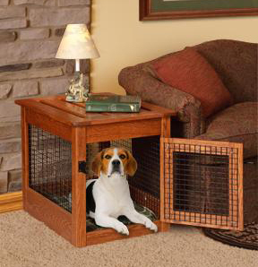 Amish Dog Crate End Table