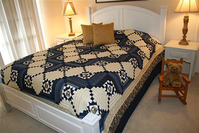 Amish Quilt Stars in Log Cabin
