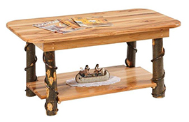 Amish Boone Rustic Hickory Coffee Table