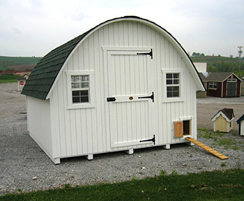 Amish Wood Round Roof Chicken Coop