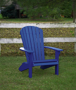 Amish Outdoor Recycled Polywood Fan-Back Garden Chair