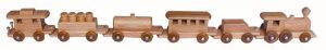 Amish Oak Wood Medium Train Set