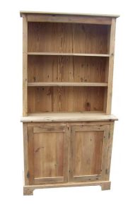Amish Barnwood Farmhouse Stepback Hutch with Open Top