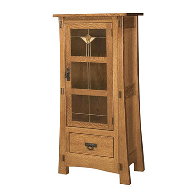 Amish Modesto One Door Jelly Cabinet