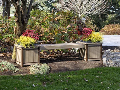 Amish Poly Planter Bench