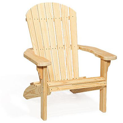 Amish Leisure Lawns Pine Wood Fan Back Garden Chair