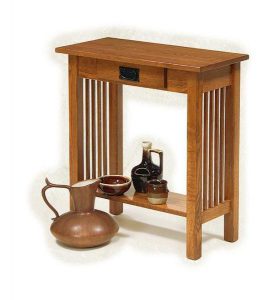 American mission hall console table