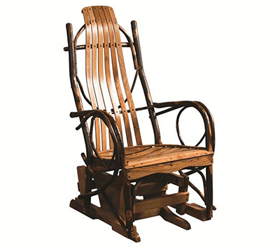 Amish Hickory Glider Rocker