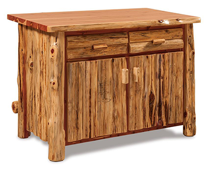 Amish Rustic Cedar Log Furniture Bar