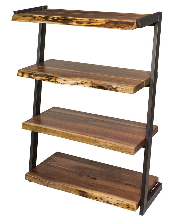 amish soho live edge bookcase