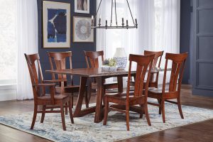 Amish Alton 7-Piece Live Edge Dining Set - Quick Ship