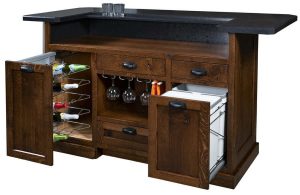Amish Traditional Bar and Wine Cabinet