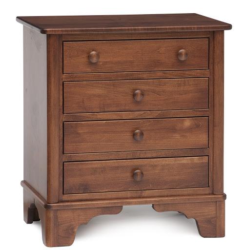 amish yorktowne bedroom night table with four drawers