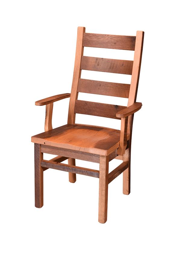 Amish Reclaimed Wood Ladderback Chair
