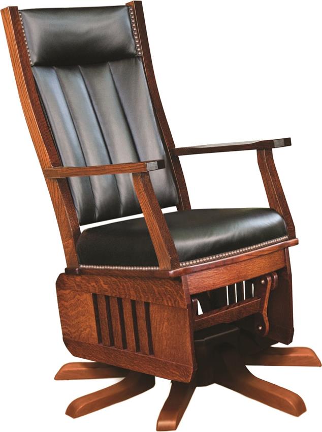 Amish Leola Mission Swivel Glider Rocking Chair