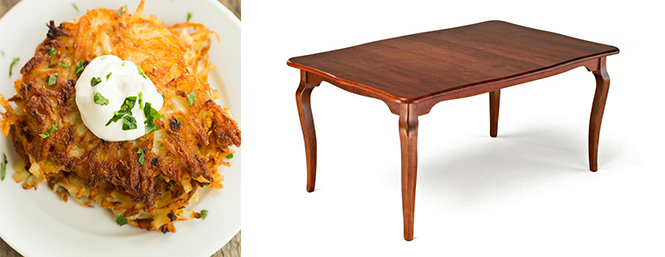 latkes and Amish Richland Dining Room Table