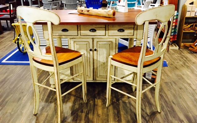 Amish French Country Kitchen Island Set