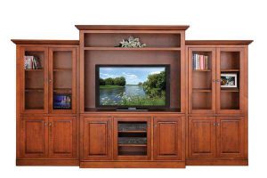 Buckingham Entertainment Center with Side Bookcases