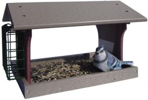 Recycled Poly Hopper Single Suet Bird Feeder