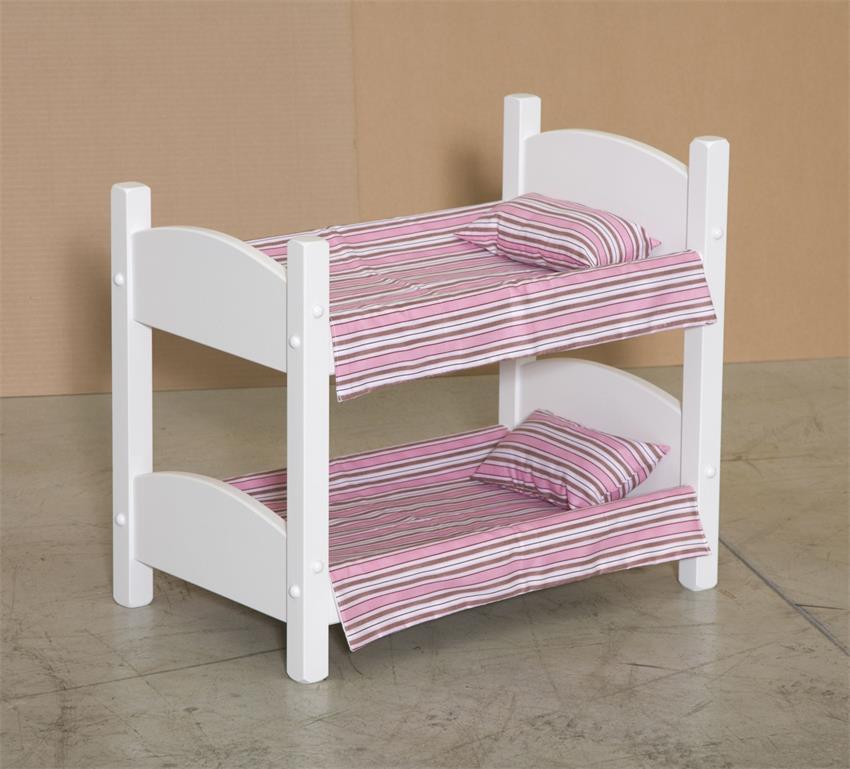 American Made Wooden Doll Bunk Bed