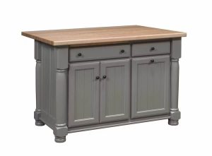 Coriander Country Turned Leg Kitchen Island