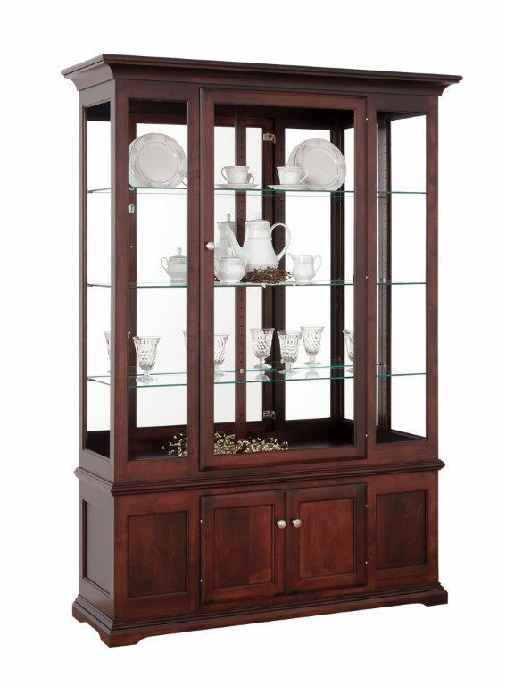 Amish Deluxe Side Light Curio Cabinet