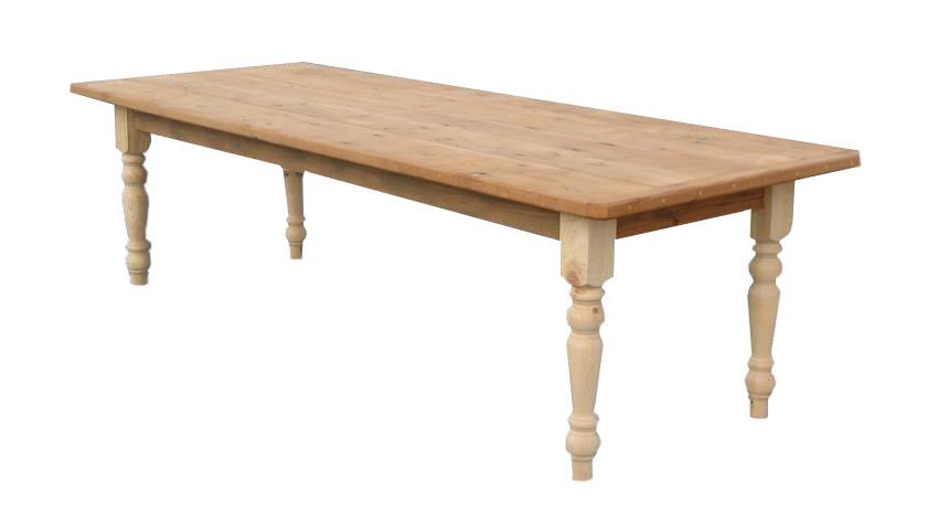 Amish Barn Wood Farmhouse Table with Breadboard Ends