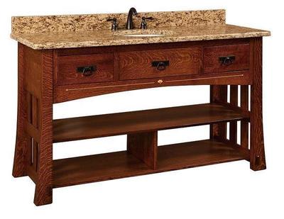 Mesa Mission Single Bathroom Vanity Cabinet with Inlays