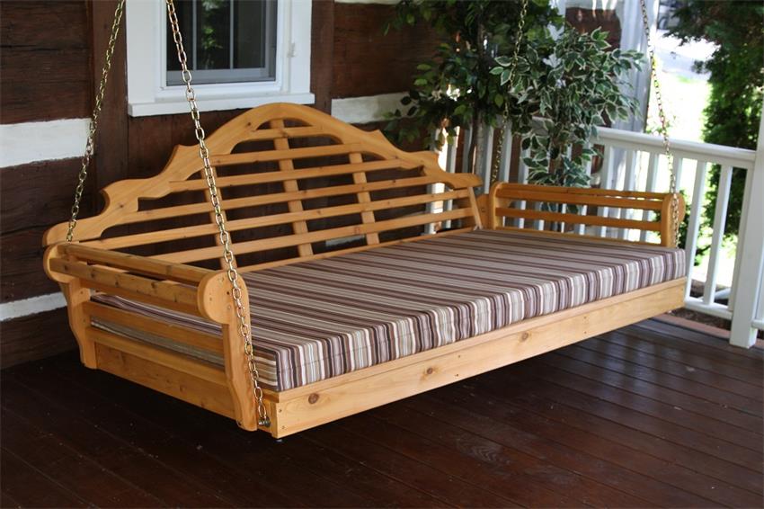 Amish Cedar Wood 75" Marlboro Single Mattress Swing Bed