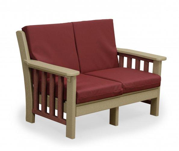 Zen Poly Mission Deep Seating Love Seat