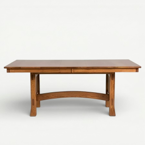 Amish Handcrafted Bennington Mission Trestle Dining Table
