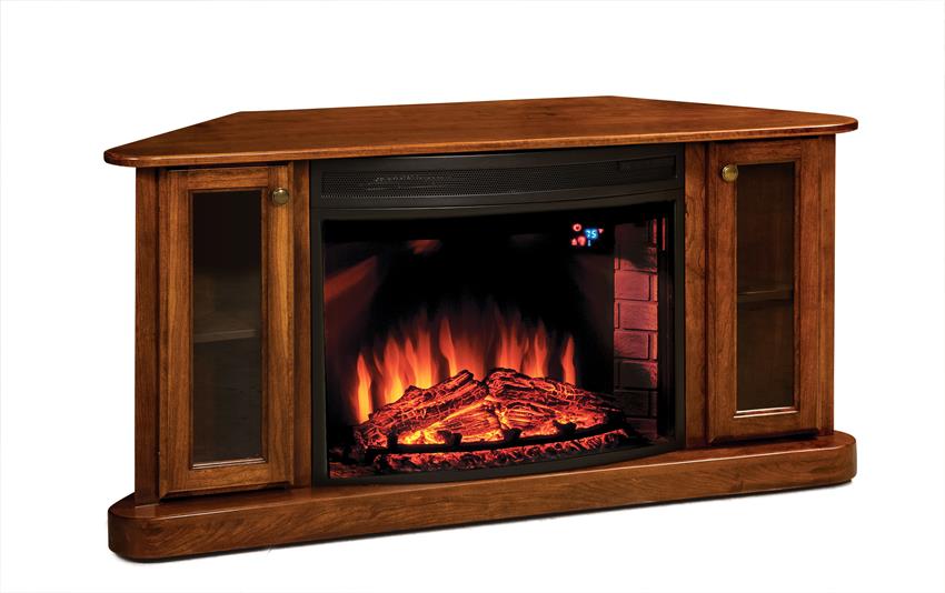 Amish Cascadia Corner Electric Fireplace TV Stand