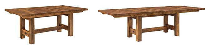 Reclaimed Wood Lynchburg Trestle Table