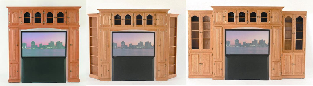 Amish Modular Wall Unit Entertainment Center