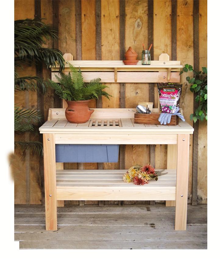 mish Cypress Outdoor Potting Table