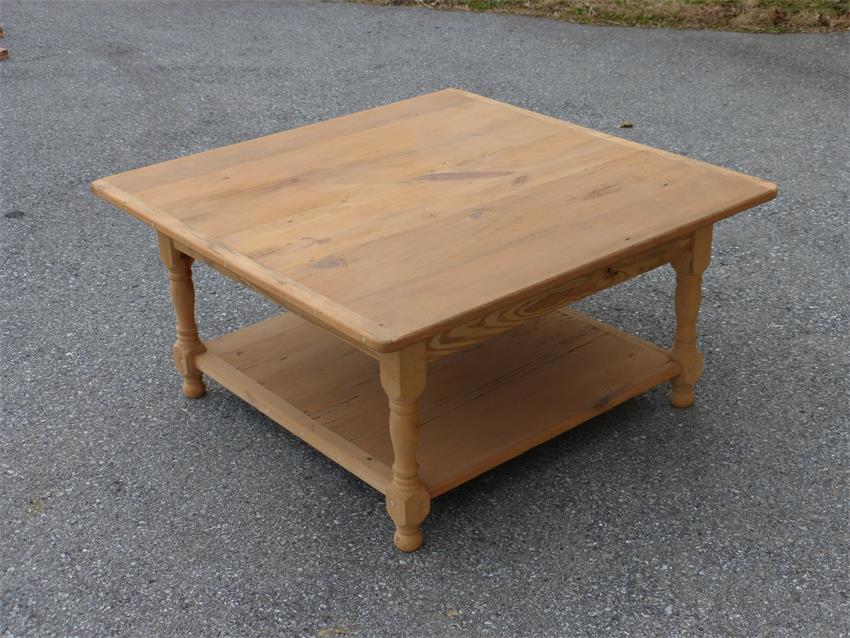 Amish Reclaimed Barn Wood Coffee Table with Shelf