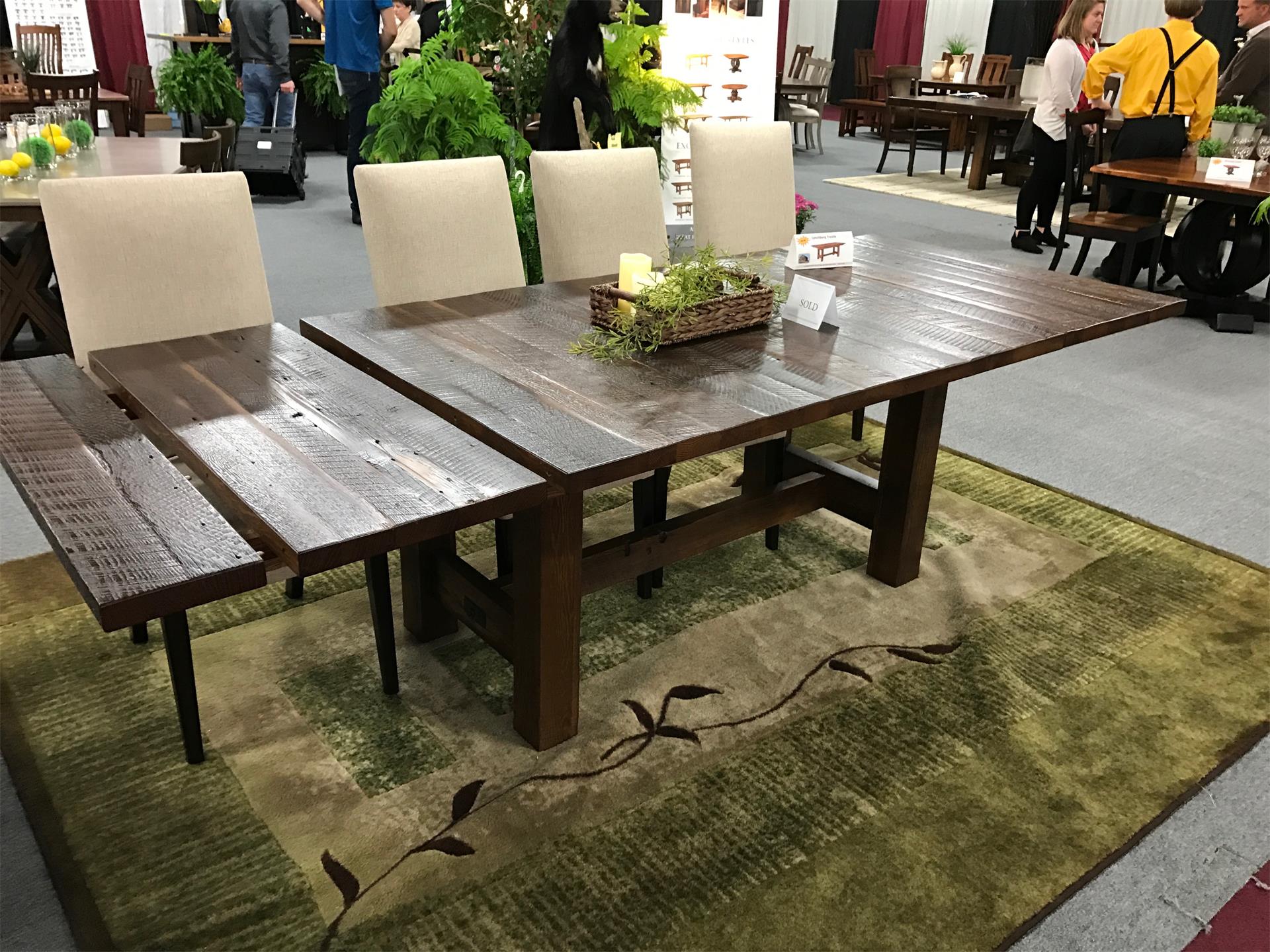 Reclaimed Wood Lynchburg Trestle Table