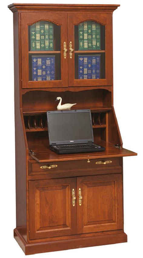 Amish Deluxe Secretary Desk with Doors