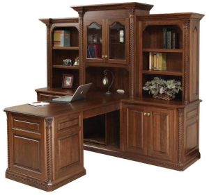 Amish Hawthorne Partner Desk with Optional Three Piece Hutch