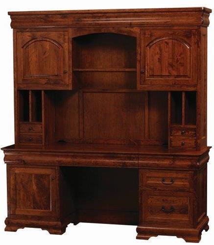 Amish Sault Ste Marie Office Credenza Deska and Hutch Suites