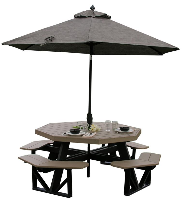 LuxCraft Poly Octagon Picnic Table
