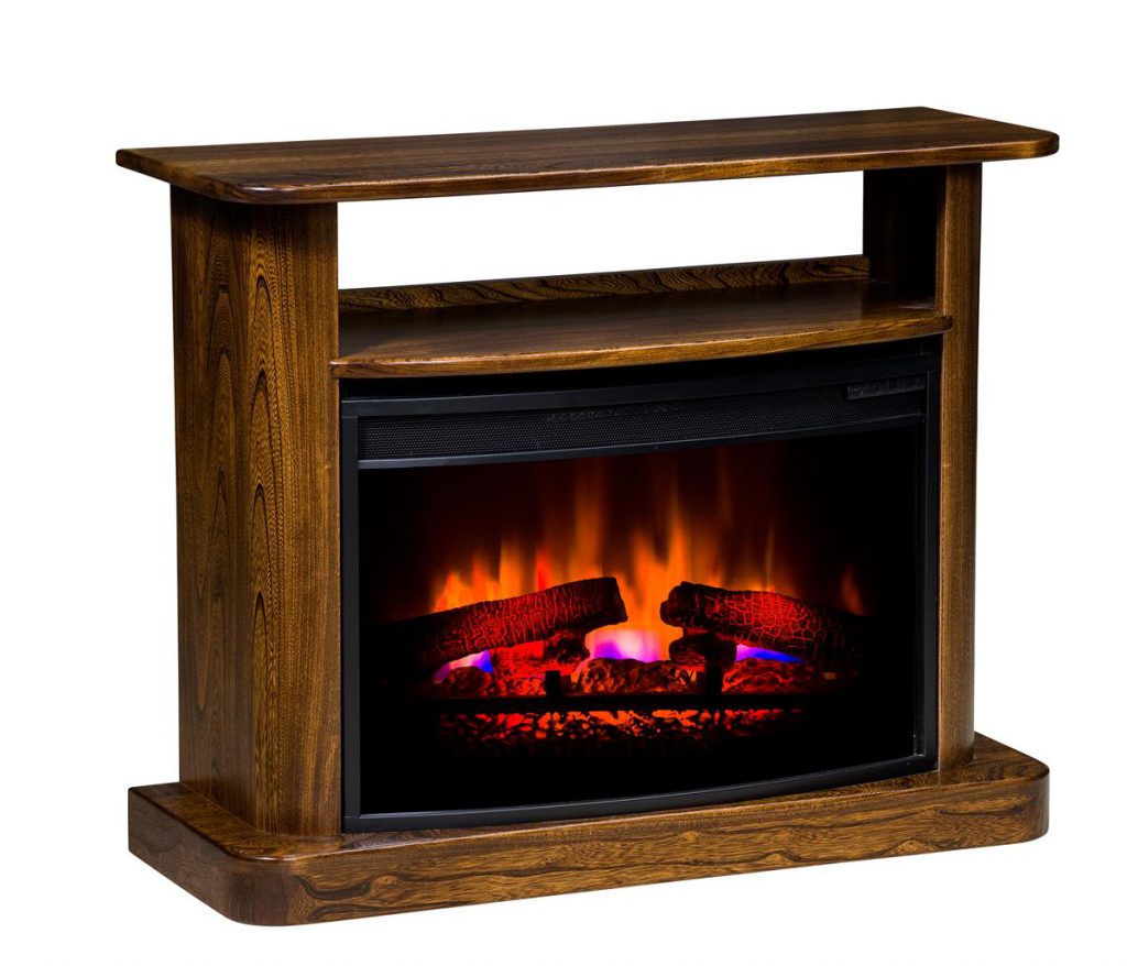 Amish Lancaster Classic Electric Fireplace with Remote
