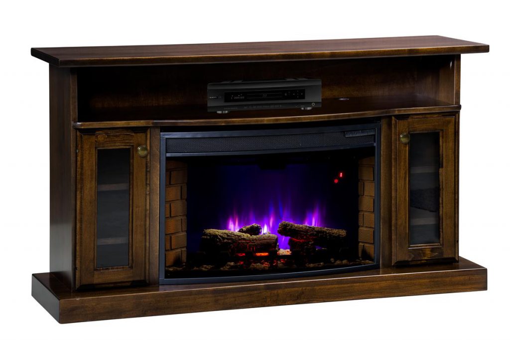 Amish Lancaster Classic Electric Fireplace with Remote