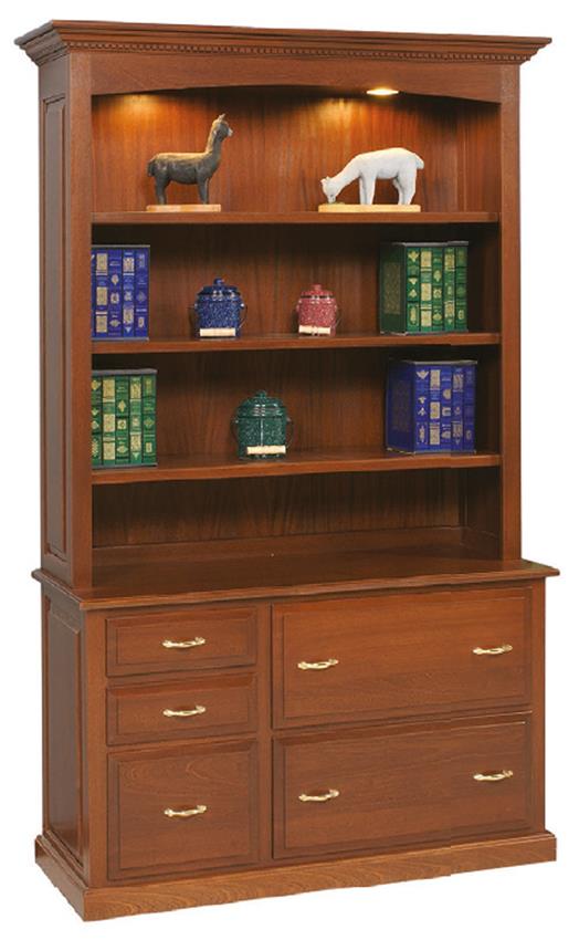 Amish Credenza with Bookcase
